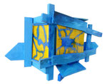 Raumwunder  Lichtobjekt Holz, Glas