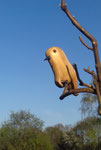 j.garms - "gelbkehlchen" skulptur, geschnitzt - bereits verkauft