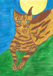 Memory of Stripes in the yellow sun. Watercolour on paper, 29,7 x 42cm, Berlin, 2001.