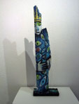 Der Allesseher / Treibholz, Acrylfarbe