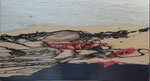 Volcanique (91,5 x 50 cm) . marqueterie contemporaine . RESERVE EXPO AUTOMNE 2025