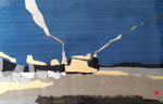 Présence ( 80 x 50 cm) . marqueterie contemporaine . VENDU