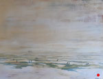 Bord de mer 1 (60 x 45 cm) . marqueterie contemporaine . VENDU