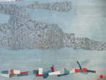 Firmament (80x 60 cm) . marqueterie contemporaine . VENDU