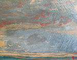 Bleu ciel ( 80 x 60 cm) . marqueterie contemporaine . VENDU