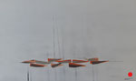 Dans le golfe (80x 47 cm) .  marqueterie contemporaine . VENDU