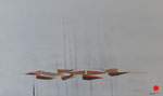 Dans le golfe (80x 47 cm) .  marqueterie contemporaine . VENDU