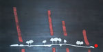 Absolu (80x 42 cm) .  marqueterie contemporaine . VENDU
