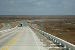 Brücke über den Sabine Lake - hier beginnt Louisiana