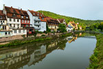 Medivial town Wertheim on the river Main and here the river Tauber...