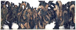 《underground stem》2005年／ガレリア・グラフィカbis／パネル、ベニア板、土、砂、顔料、岩絵具、鉄粉／270×720 cm