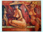 Moulin Rouge Dancers, 95 x 75 cm, Acryl auf Leinwand