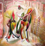Karneval in Venedig, 60 x 61 cm, Öl auf Leinwand, / Besitz des Künstlers /