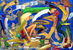Die Magie der Musik, 100 x 70 cm, Acryl auf Leinwand, Mischtechnik, / Besitz des Künstlers /