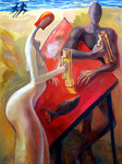 Die Makrele, 70 x 100 cm, Öl auf Leinwand
