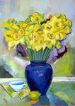  Yellow daffodils, 50 x 70 cm, oil on canvas / verkauft /