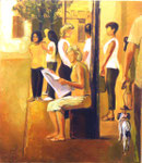 Erwartung, 70 x 80 cm, Öl auf Leinwand