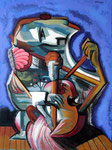 Künstler und Muse, 60 x 70 cm, Acryl auf Leinwand
