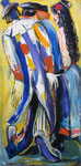 Karneval, 55 x 110 cm, Öl, Acryl auf Leinwand