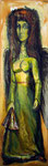  Grüne Fee, 120 x 35, Acryl auf Leinwand. Green fairy, acrylic on canvas