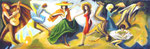Lebensfreude, 153 x 50 cm, Acryl auf Leinwand