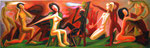 Verkündigung des Orakels, 170 x 60 cm, Mischtechnik, Acryl auf Leinwand