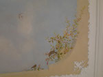 Rénovation d'un plafond peint au thème des quatres saisons période 19me sc.Particulier Neuilly Plaisance (93)