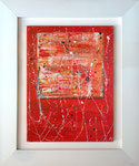 Kubus; 74 x 94 cm; Acrylmalerei auf Papier im weißlasierten Holzrahmen