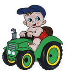 Geburtstafel Baby Traktor grün