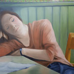 "Kleine Pause"  Öl auf Leinwand   90x90  2021 #21010
