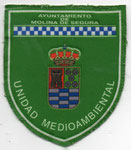 Parche de brazo de la Unidad Medioambiental de la Policía Local de Mediana de Segura.