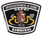 Parche de brazo de los bomberos de la Diputación Provincial de Cáceres