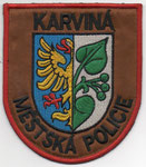 Parche de brazo de la Policía Municipal de Karviná en la Región de Moravia-Silesia.