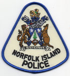 Parche de brazo de la Policía de la Isla de Norfolk.