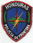Parche de brazo de las Unidades de Fronteras de la Policía Nocional de Honduras.