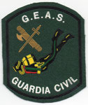 Parche de brazo del uniforme de campaña del Grupo Especial de Actividades Subacuaticas de la Guardia Civil.