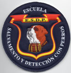 Parche de la Escuela Nacional de Salvamento y Detección con Perros.