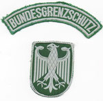 Parche de brazo de la Policía Federal de la Alemania Occidental (BUNDESGRENZSCHUTZ) Desde 1952 a 1976).