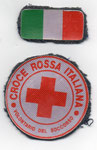 Parches de brazo izquierdo del uniforme de verano de los Voluntarios de Socorros de la Cruz Roja Italiana (años 90).
