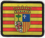 Parche de brazo con la bandera de Aragón que llevan todas las Policías Local de la comunidad.