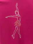 Detail Paillettendruck `Eiskunstläuferin ´