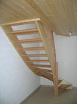 ¼ gewundene Treppe in Buche/Fichte