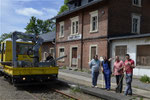 Streckeninstandsetzungsfahrt mit Skl der RIS und Vor-Ort-Termin im Bahnhof Brand-Erbisdorf in Vorbereitung des 2. Bergstadtexpress, 8. Juni 2017. Foto: Archiv Bergstadtexpress