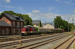 Der 2. Bergstadtexpress 2017 hat sein Fahrtziel, den heutigen Endbahnhof Brand-Erbisdorf erreicht. Foto: Henry Mehnert