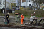 Auch entlang der Ladestraße wurde im Bahnhof Brand-Erbisdorf in Vorbereitung des 2. Bergstadtexpress Ordnung geschaffen 22. April 2017. Foto: Archiv Bergstadtexpress