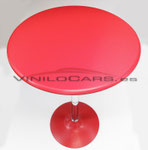 Mesa vinilada en carbono rojo