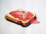 Pan con timba. Daily Bread, 2012. Aquarell auf Papier, 76 x 56 cm 