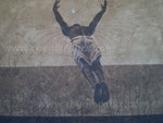 Ikarus Syndrome, 2012. Collage, Acryl auf Leinwand, 100 x 80 cm