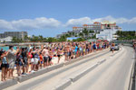 Waiting for jet blast @ Maho beach SXM