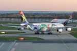 ZS-SXD - Airbus A340-313 - South African Airways - Team South Africa 2012 & 5Y-KZB - Boeing 787-8 Dreamliner - Kenya Airways 